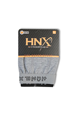 HNX 3'lü Düz Renk Pamuklu Erkek Boxer